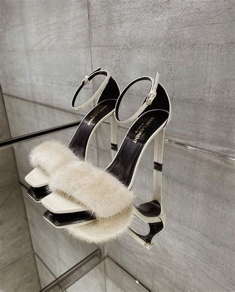 ysl fur heels.